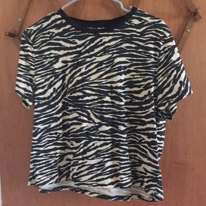 H&M Zebra print T-shirt